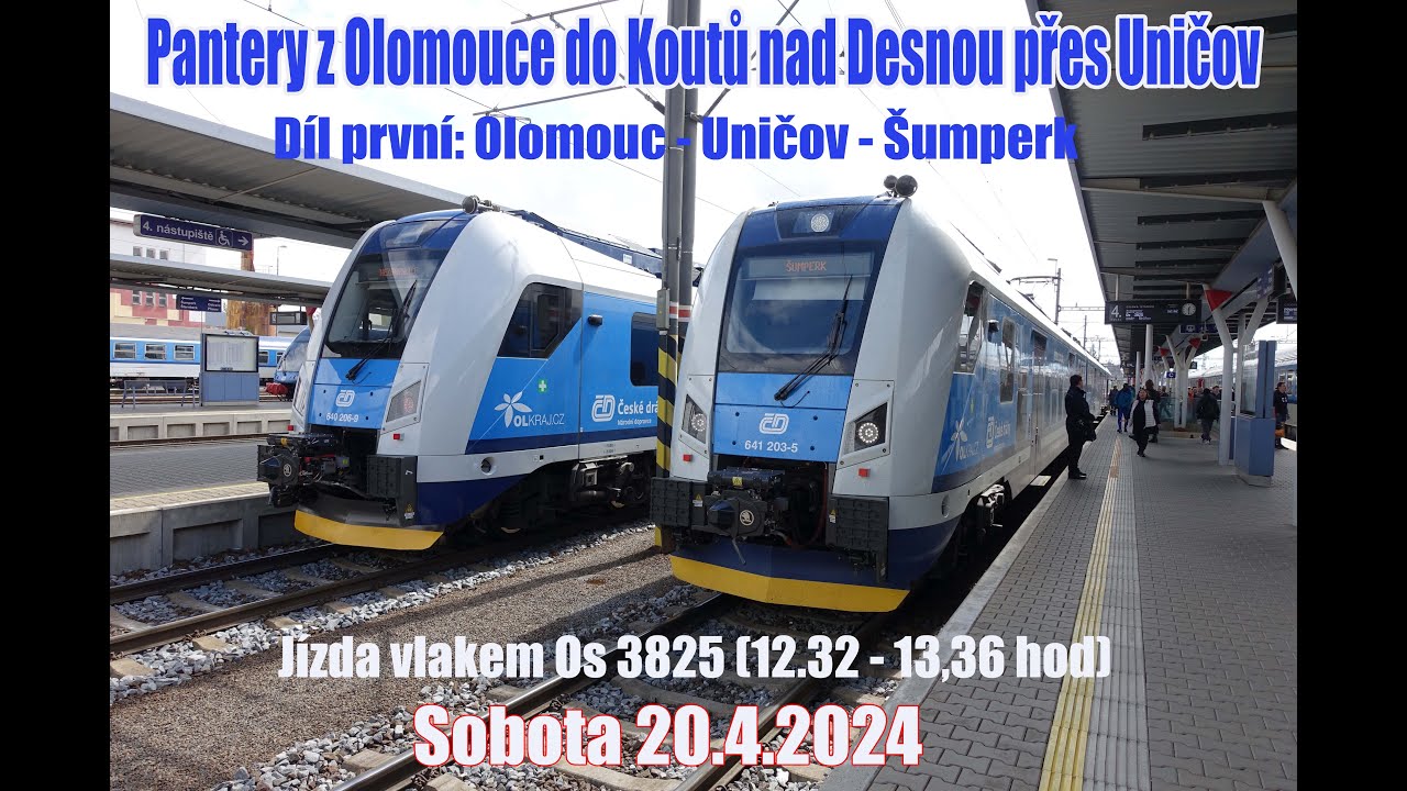 24.04.20 Pantery z Olomouce do Koutů nad Desnou přes Uničov - první část: Olomouc - Uničov - Šumperk
