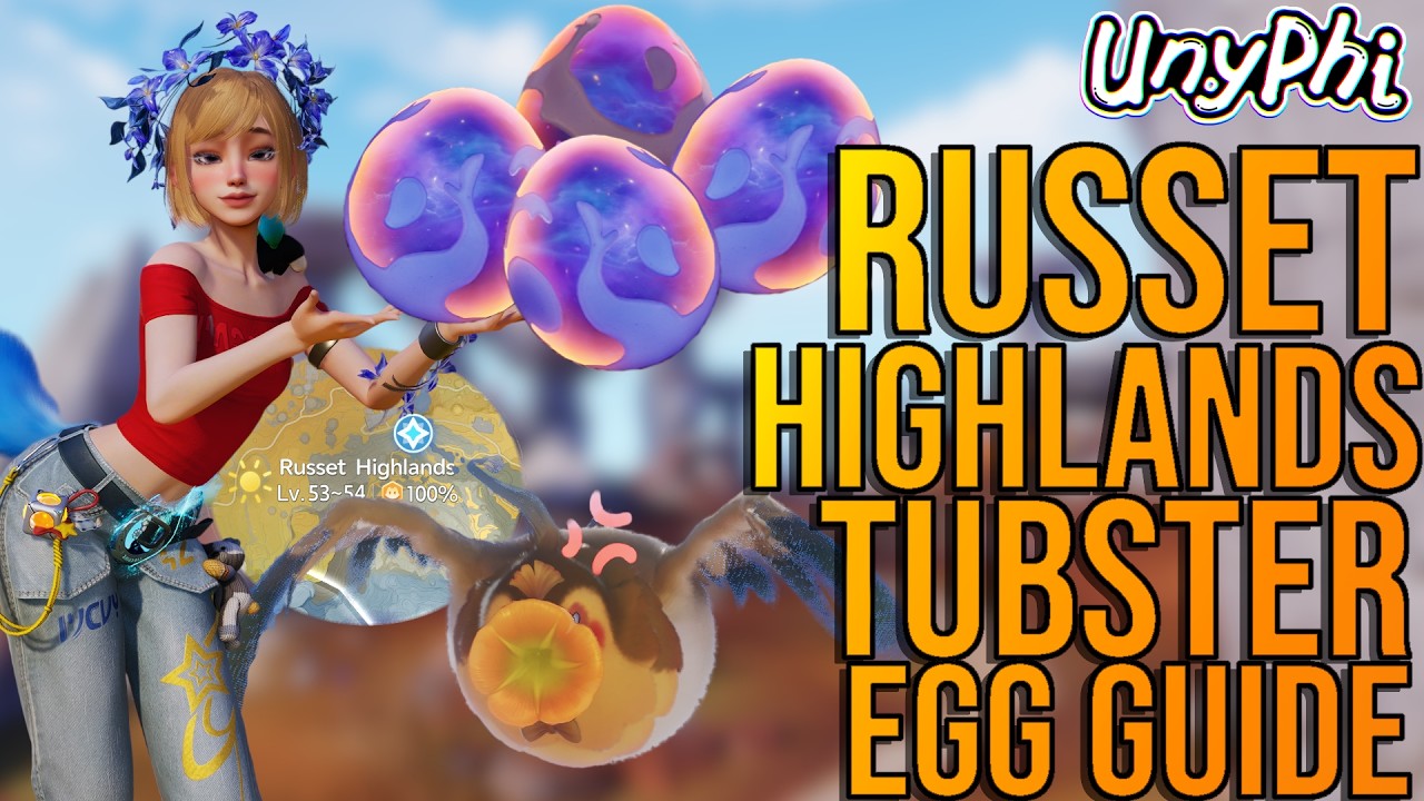 Яйца Tubster и Альфа-яйцо в локации Russet Highlands &mdash; Aniimo