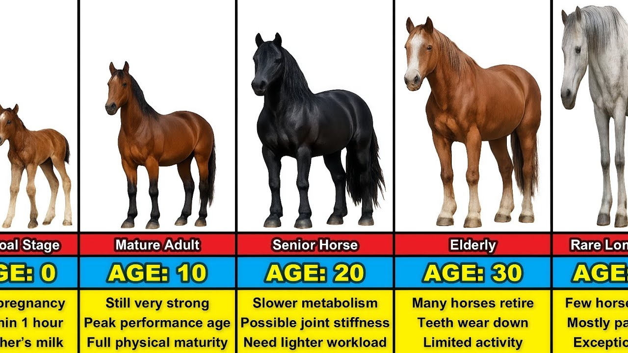 Horse Transformation From 0 to 40 Years Old