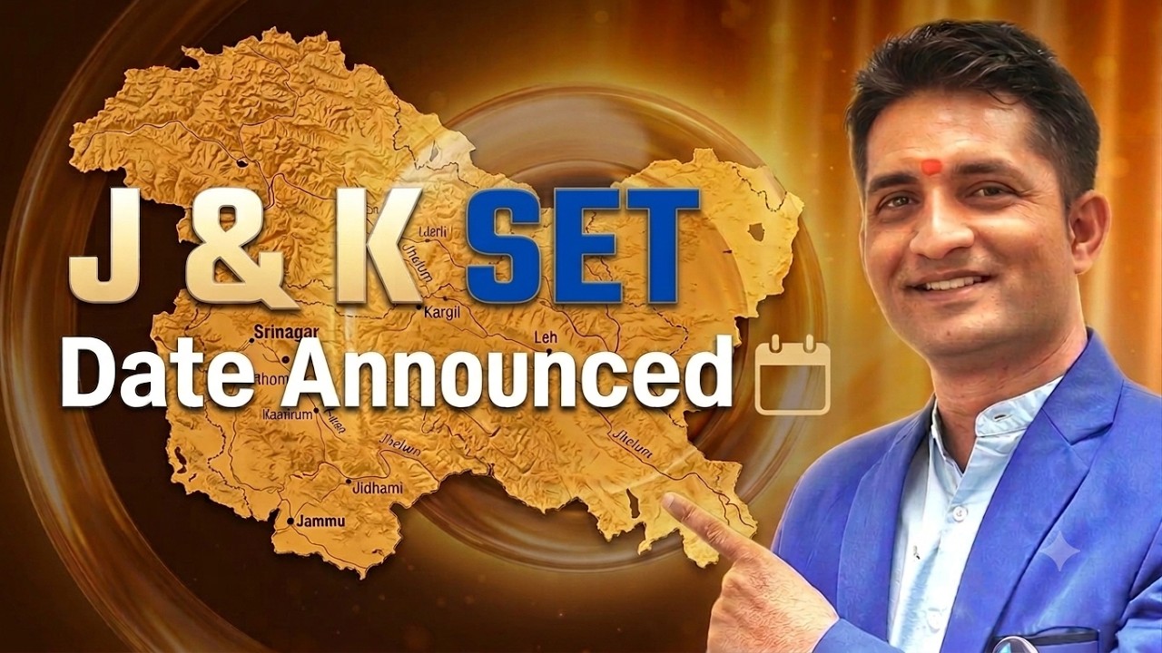 J & K SET  Date Announced I SET Exam Jammu & kashmir i