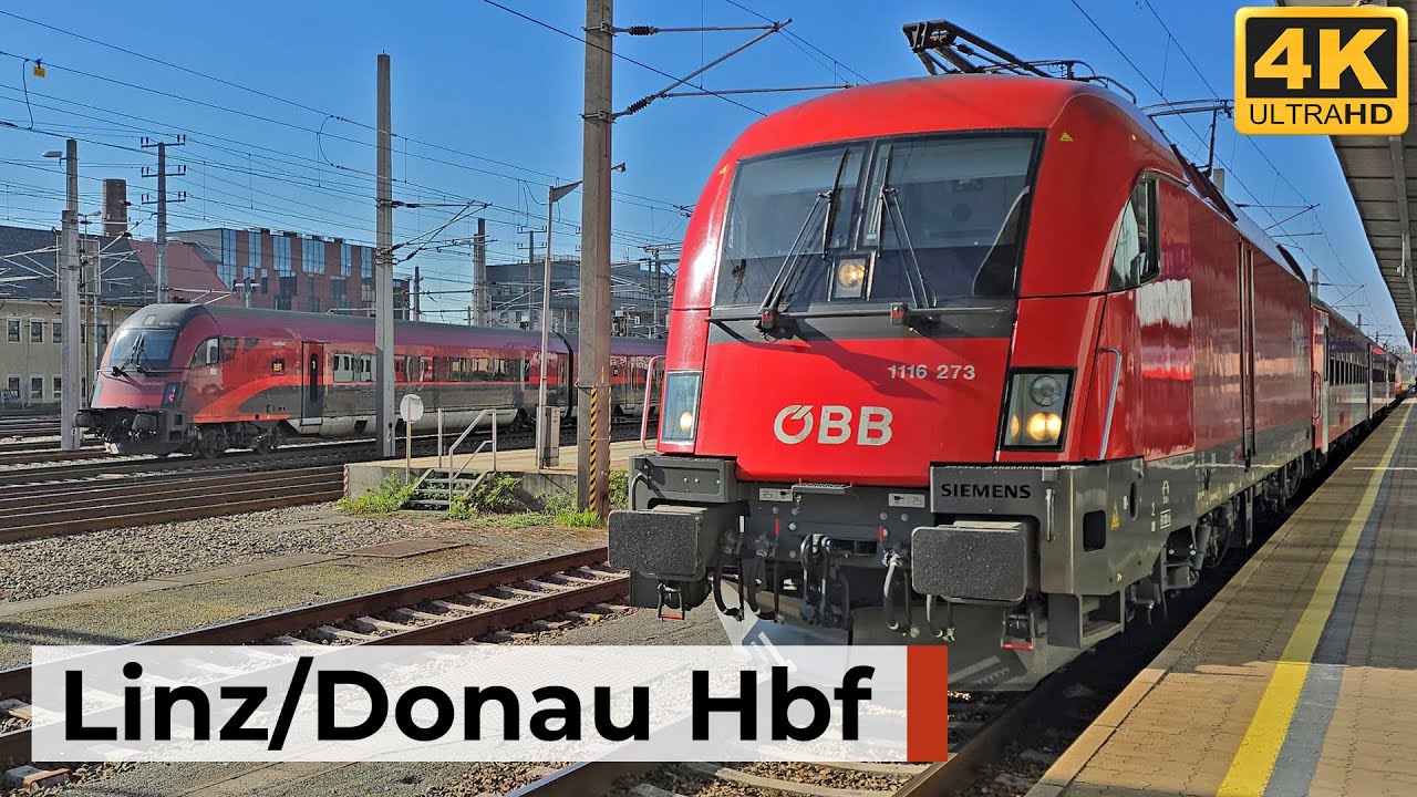 Linz/Donau Hbf 12.04.2025 - internationaler Bahnverkehr im Herzen Oberösterreichs