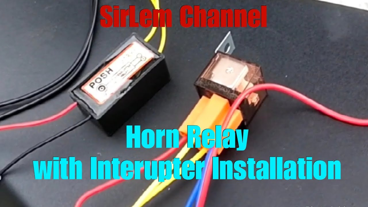 horn relay with interrupter installation | how to install horn with relay and interrupter