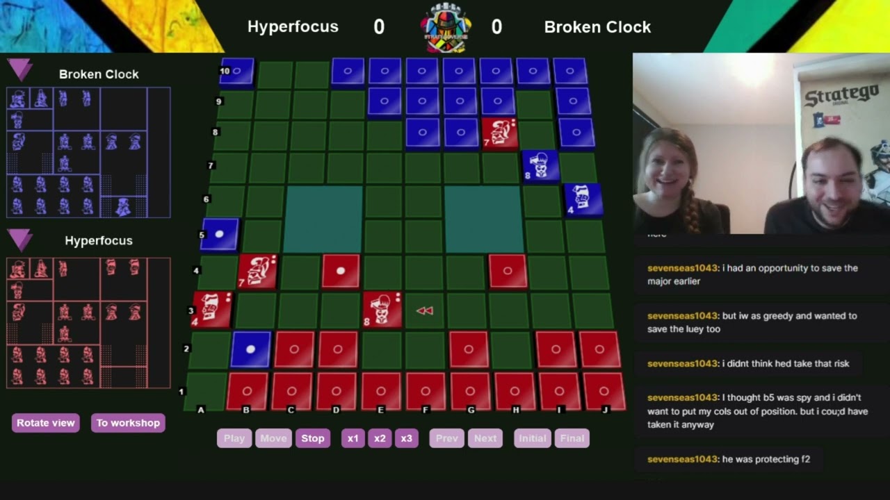 Stratego - Hyperfocus vs Broken Clock - Round #4 (QF) Champion of the Fortress I