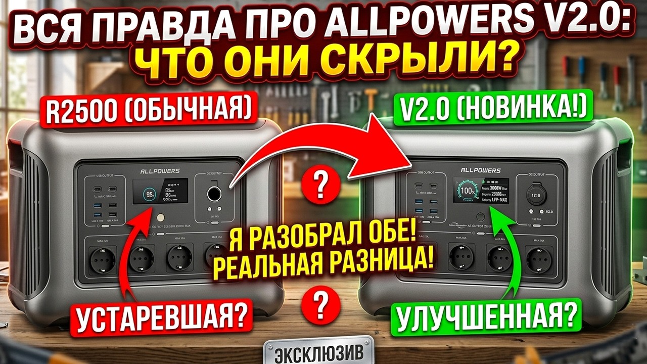 Allpowers R2500 или R2500 V2.0 : Какую станцию РЕАЛЬНО выгодно брать сейчас?