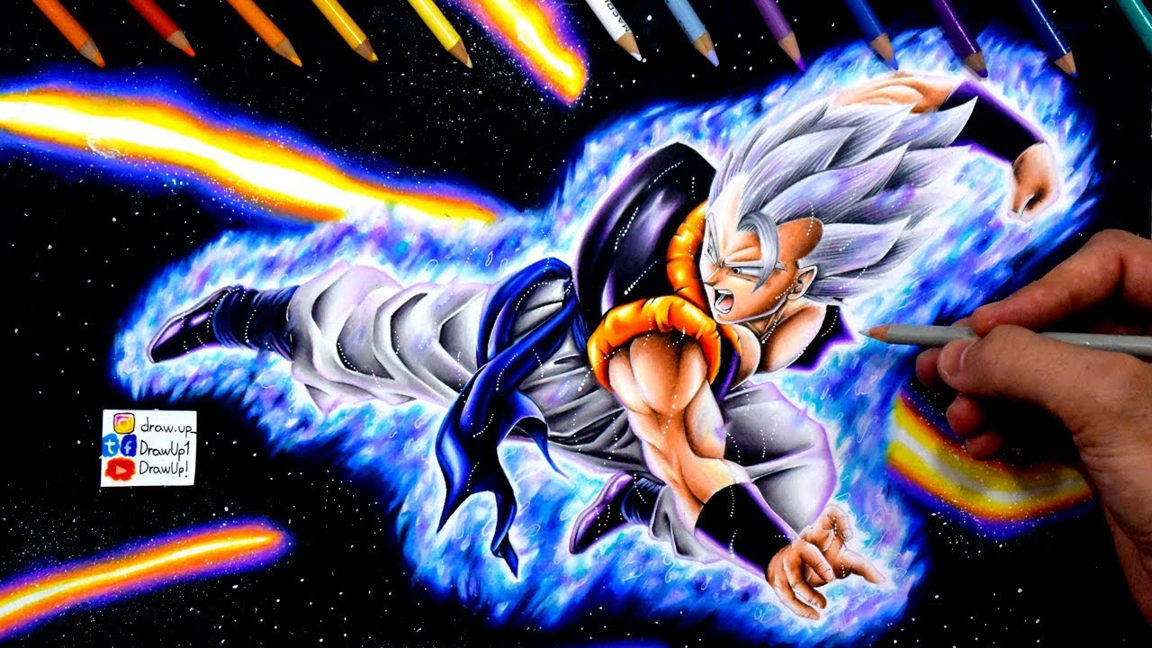 Cómo Dibujar a Gogeta Ultra Instinct Mastered / Migatte no Gokui White | Dragon Ball Super