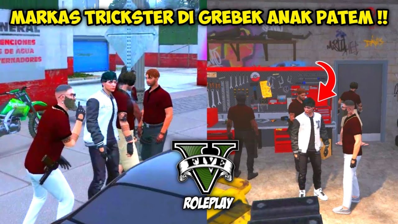 MARKAS TRIKCSTER TERCYDUK SAMA ANAK PATEM !! DI GREBEK SAMPAI DALEMNYA !! GTA V ROLEPLAY