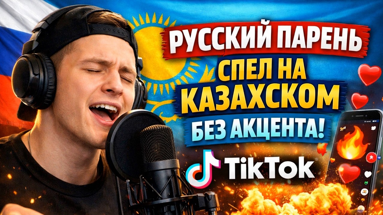 Русский парень спел на казахском без акцента и взорвал TikTok