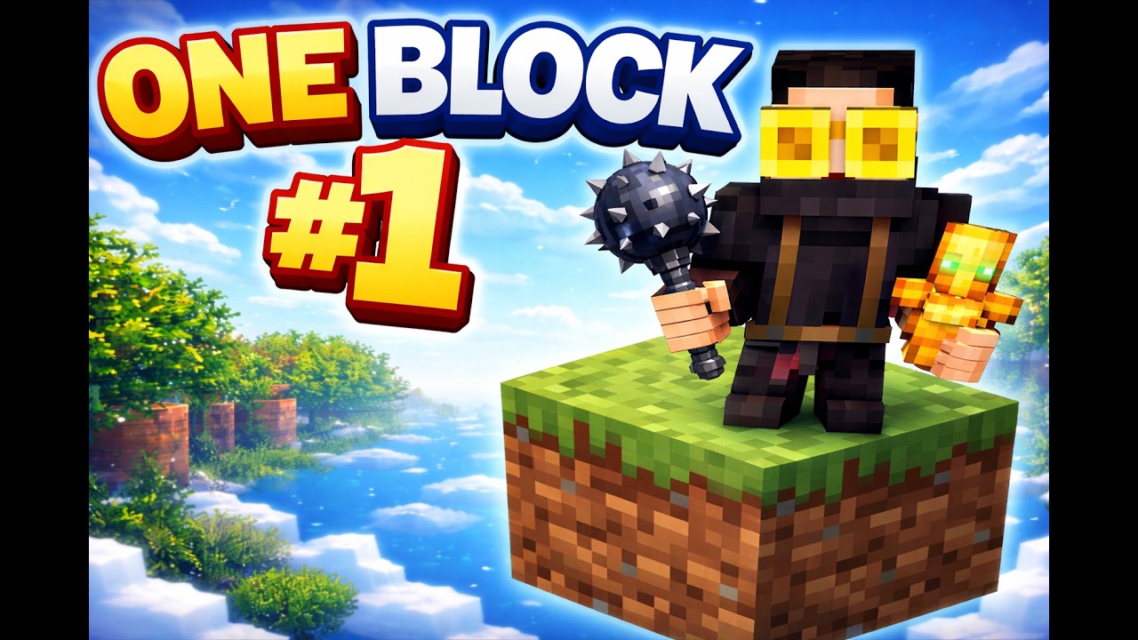 Ye kon hai ?? 😱 // one block survival gameplay #1 //