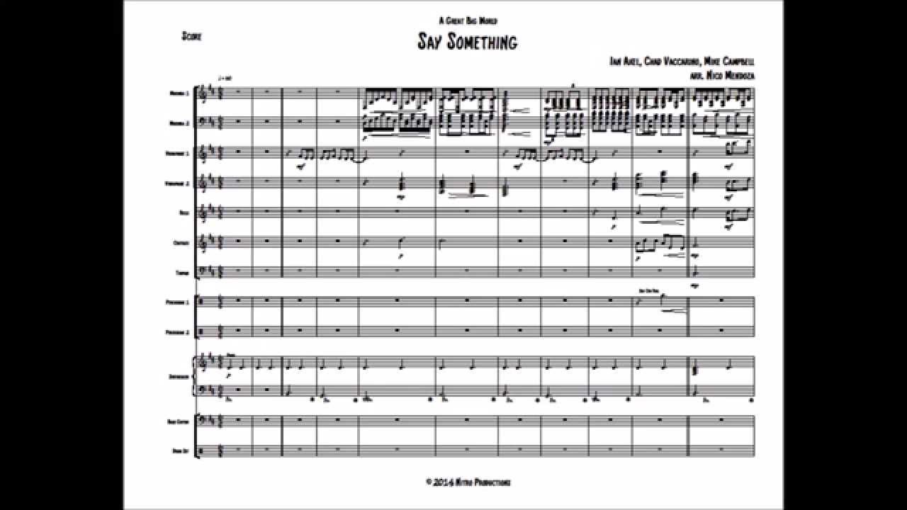 Say Something Percussion Ensemble Arrangement