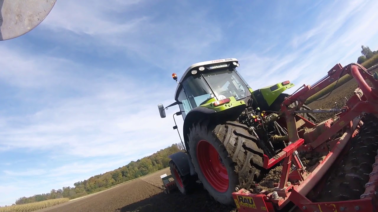 Weizenaussaat mit Claas Ares 657 ATZ