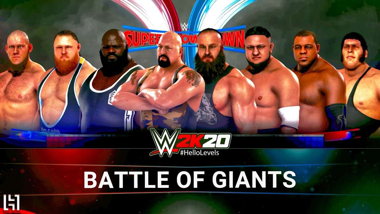 WWE 2K20 Battle Of Giants — геймплей матча на выбывание из 8 человек