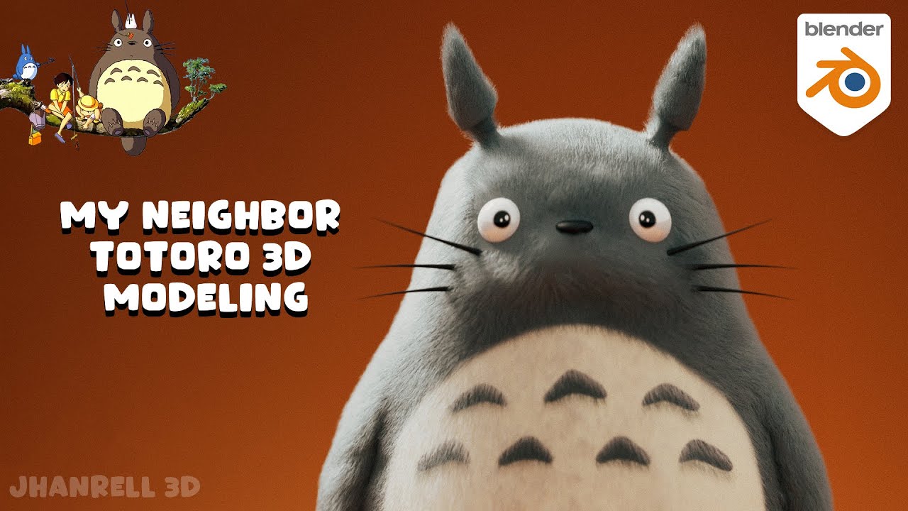Blender 3.3 - My neighbor Totoro 3d Modeling Time lapse