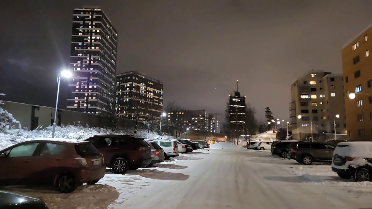 Sweden, Stockholm |  walking  around Kista Centrum | Winter