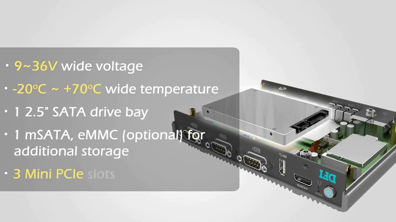 DFI EC700 BT Fanless Embedded System Supports Intel Atom E3800 based Processor