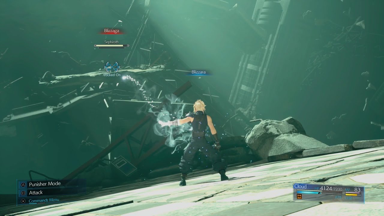 FF7 REMAKE Cloud vs Sephiroth (Black Mage)