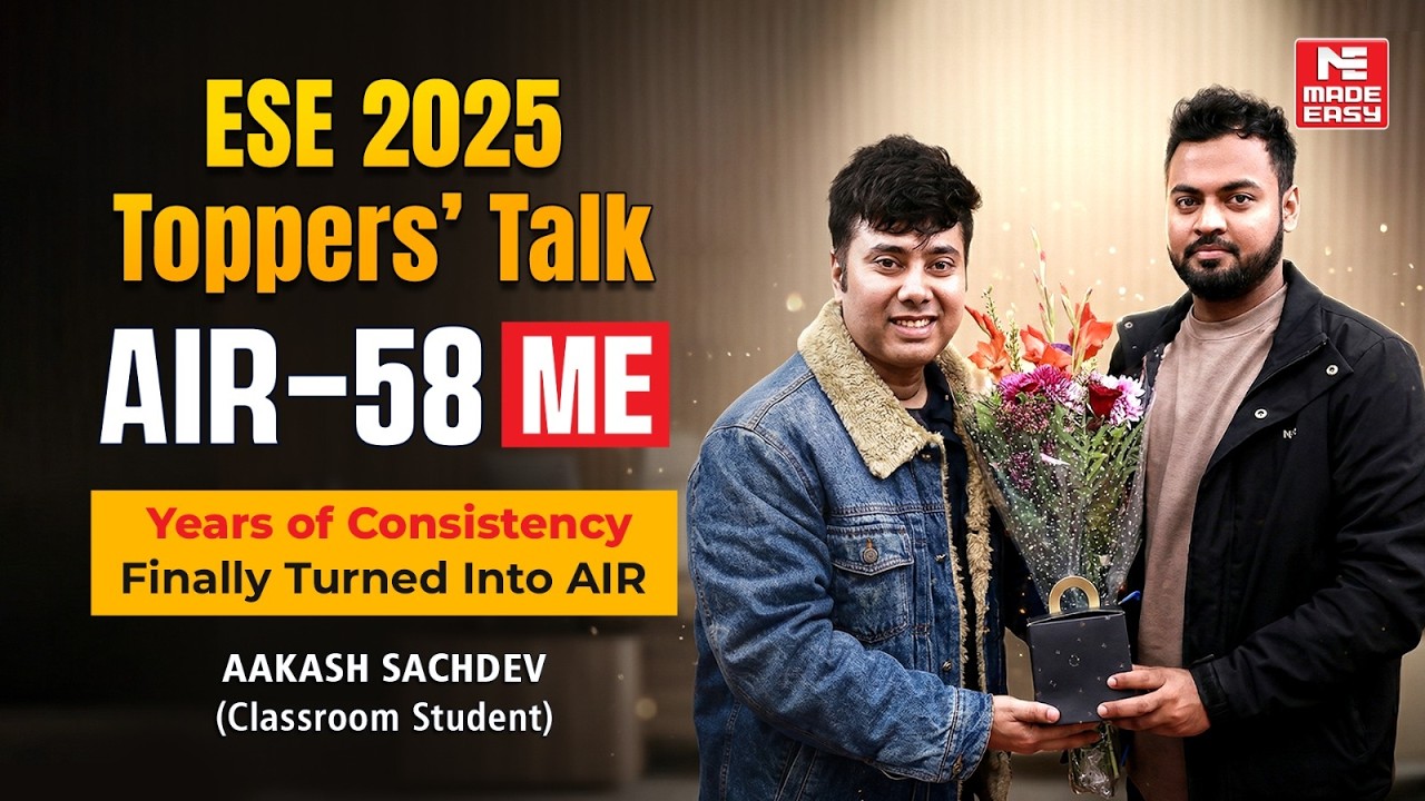 How I Cracked ESE 2025 AIR 58 | Aakash Sachdev Strategy, Notes & Preparation | Toppers Talk!