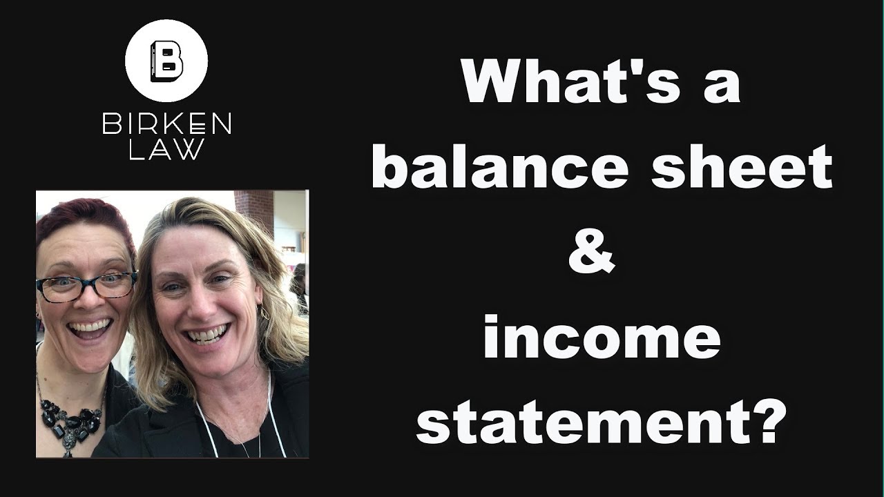 What is the nonprofit balance sheet and income statement?