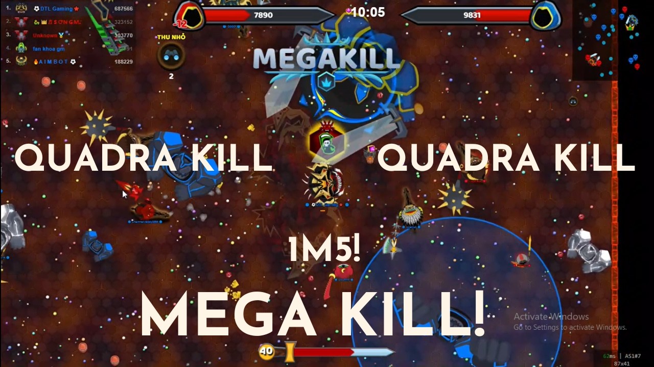 EvoWars.io🕹Một trận team mà tôi lấy 1 cái MEGA KILL và 2 cái QUADRA KILL lận-MeGaV⚔MeGaIV=QUADRAKILL
