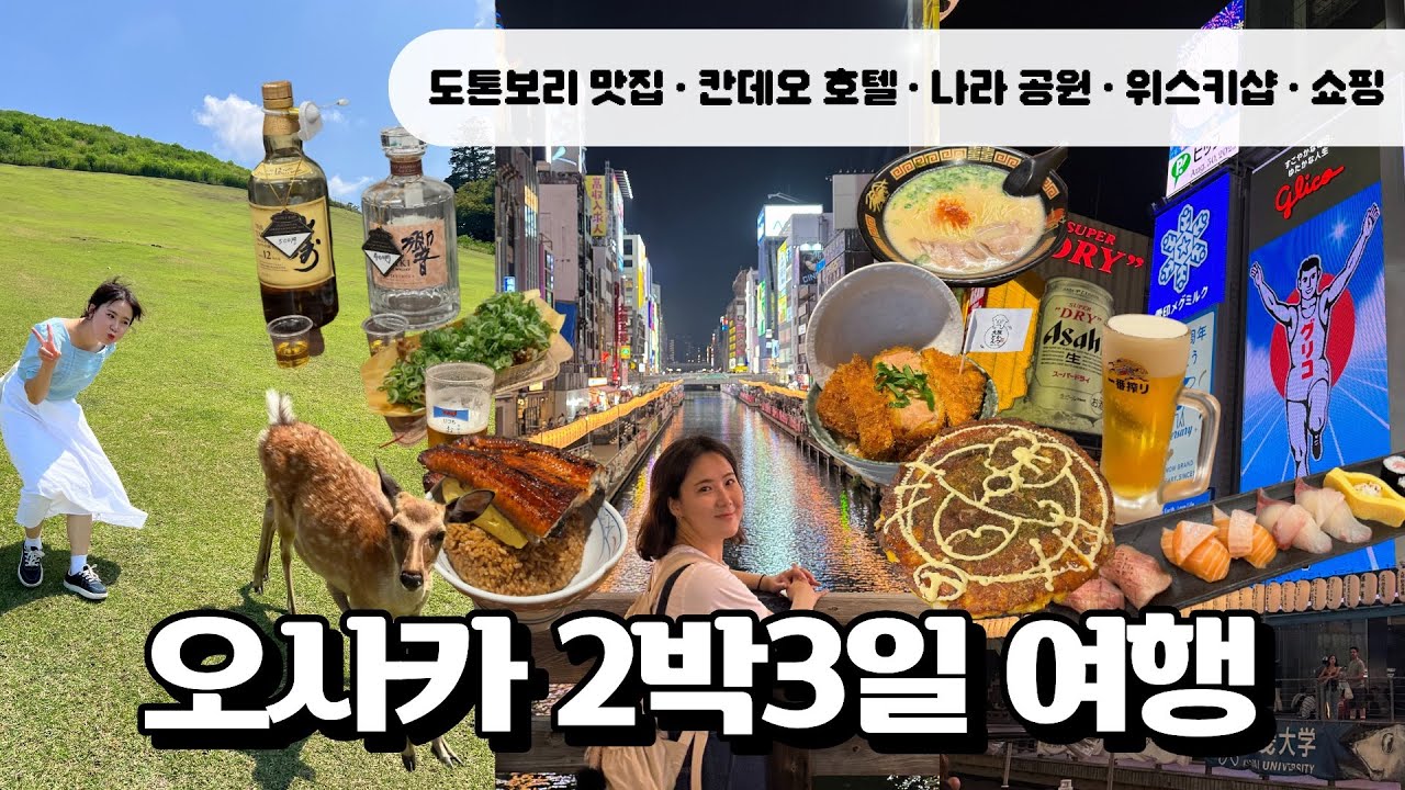 오사카여행 2박3일 여행코스 🇯🇵 도톤보리 맛집ㅣ나라 사슴공원 당일치기ㅣ우메다 카모샵ㅣ위스키 구매 꿀팁ㅣ면세점 술 가격 비교ㅣ칸데오호텔 오사카난바ㅣ결혼 1주년 여행💖