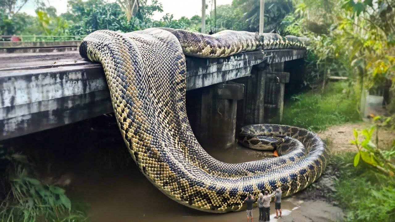 They Found a Snake 32ft Long and Caught It On Camera