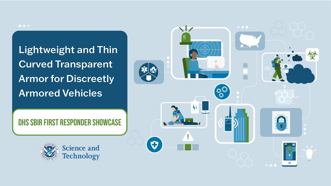 Lightweight and Thin Curved Transparent Armor for Discreetly Armored Vehicles