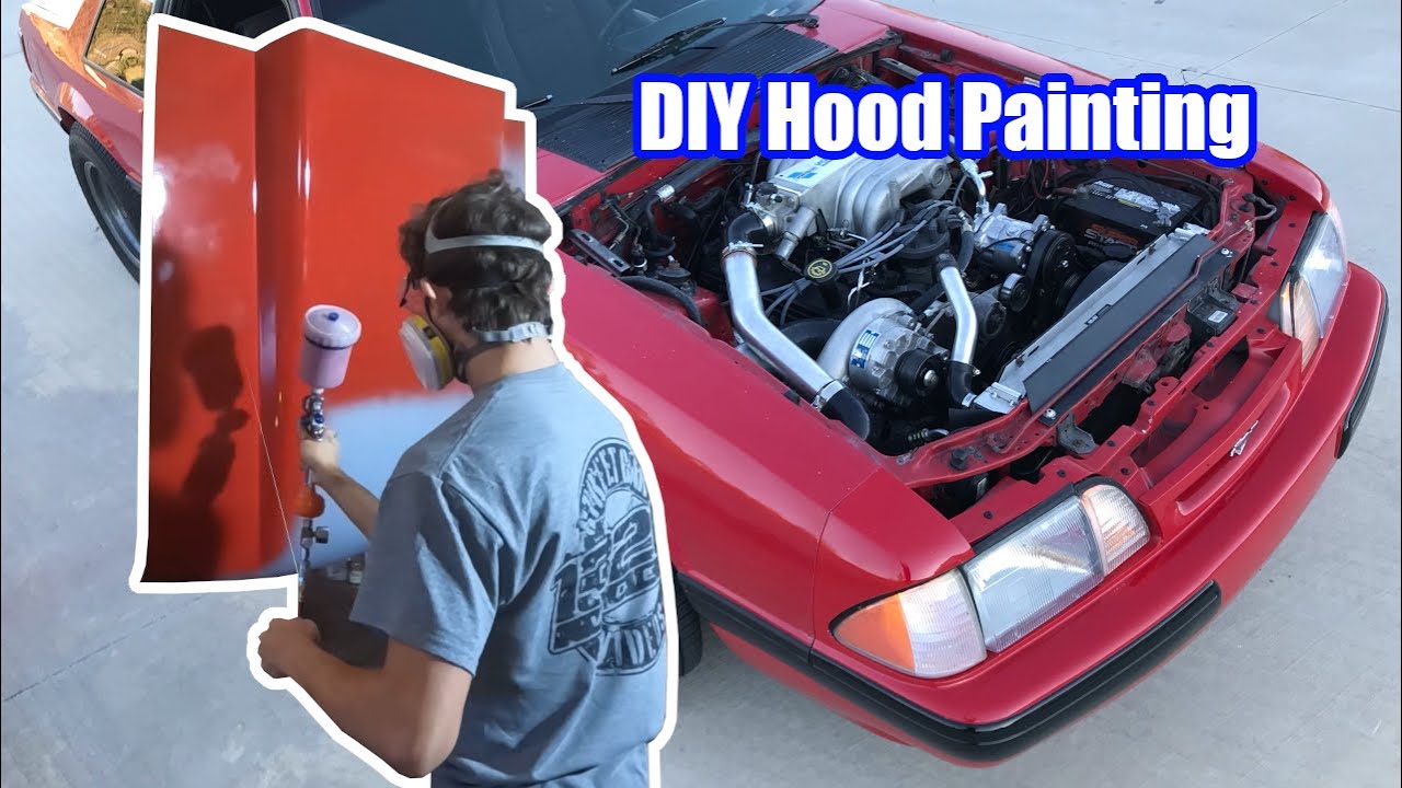 Daily Driven Boost Build Fox gets it's new cowl hood painted