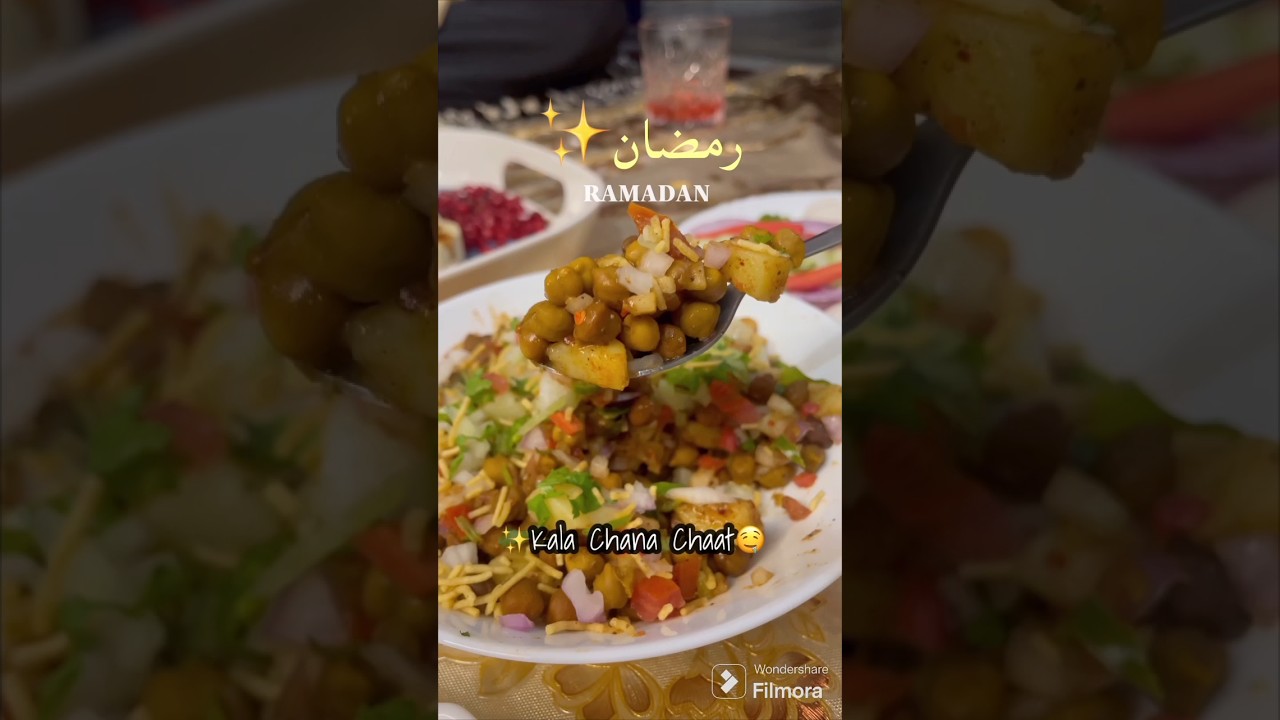 Ramadan Recipe✨ : Kala Chana Chaat🤤|काला चना चाट|Iftar Special|Sehri Recipe #shorts #ramadan #chaat