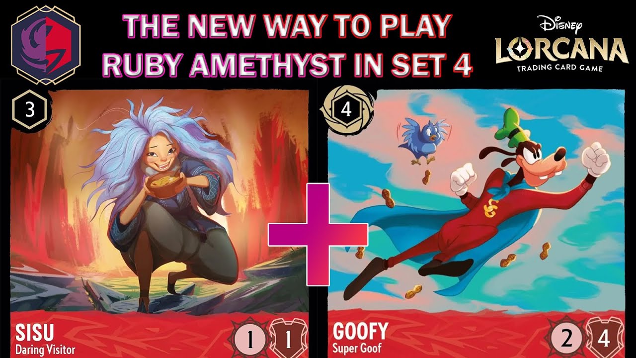 🔴🟣 [SET 4] RUBY AMETHYST FOR MAY 2024 - DAY 1 URSULA'S RETURN - Disney Lorcana Gameplay Meta Deck
