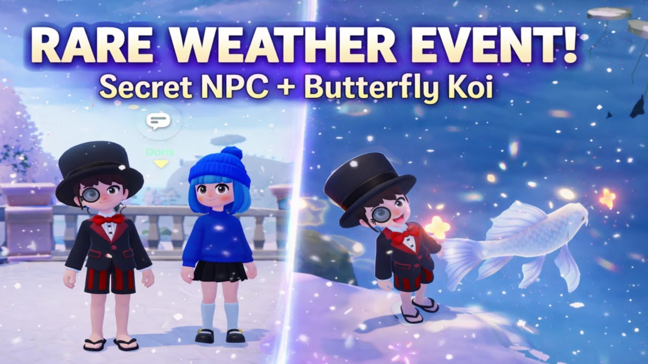 RARE Heartopia Event! How to Find the Secret NPC & Catch the Butterfly Koi ❄️🐟