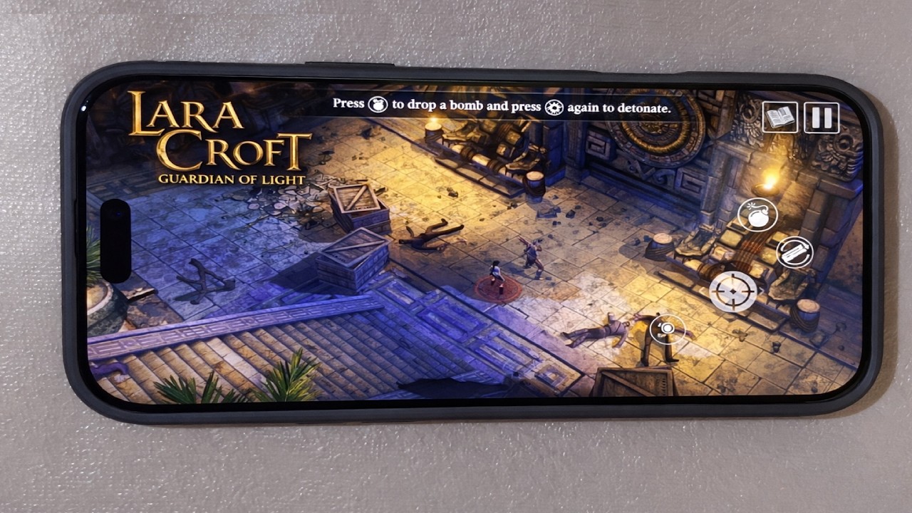 Lara Croft Guardian of Light on iPhone 16 Pro Max. Gameplay + Review (Pros & Cons)