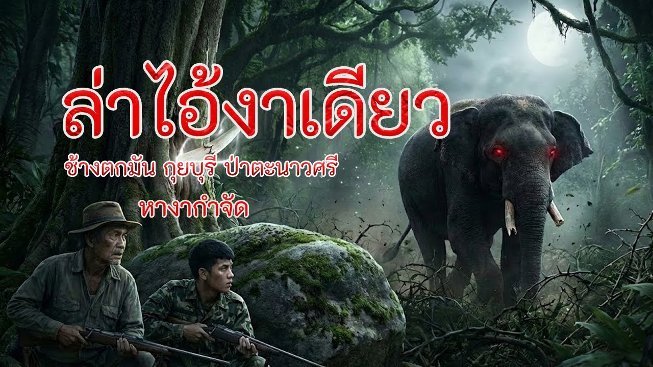 ล่าไอ้งาเดียว ช้างตกมัน เพื่อเอางาช้างกำจัด ในป่าตะนาวศรี #คนคีรี #เรื่องเล่าป่า #ตะนาวศรี #พรานป่า