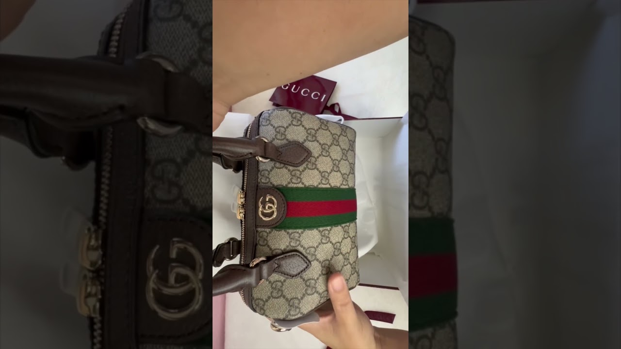 Gucci Ophidia small boston bag #baglover #unboxing #designerbag #gucci #guccibag #gucciunboxing