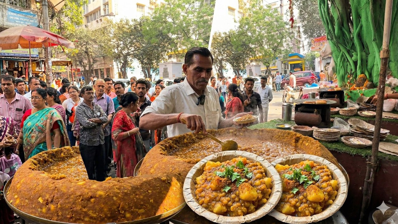 Special Ghugni Chaat Kolkata , ₹10 Spicy Veg Ghugni Chaat Under a Tree