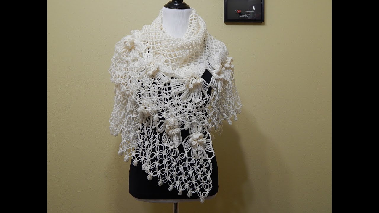 Chal Crochet con Flores 1 de 2