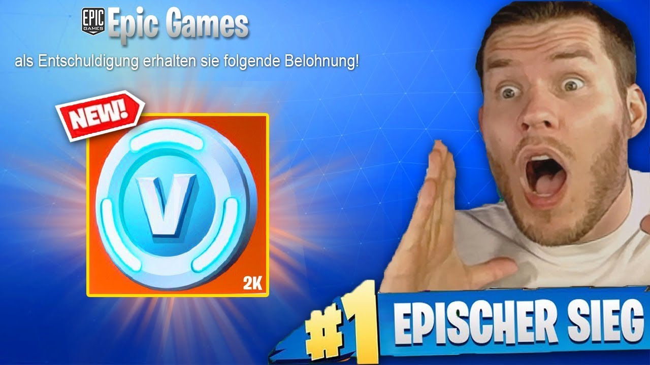 FORTNITE entschuldigt sich mit 2000 V-Bucks!