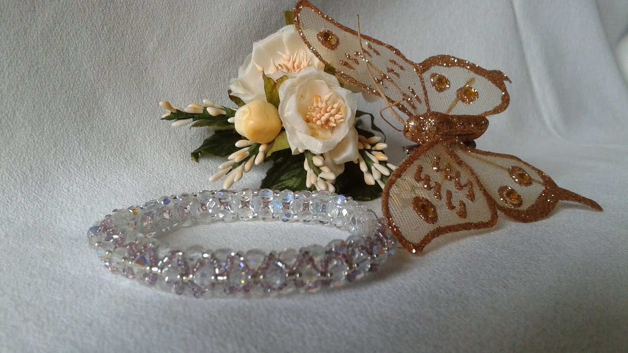 TUTORIAL BRACCIALE VIOLETTA  CON 11/0 MIYUKI E MEZZI CRISTALLI | DIY