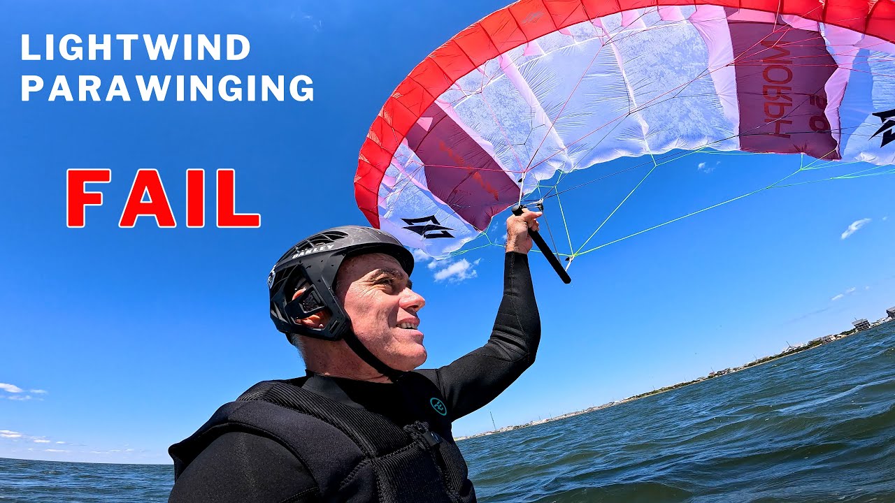 Parawing in LIGHT WIND! (FAIL?!) | 5m Parawing Test