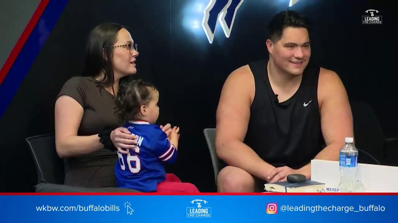 Buffalo Bills center Connor McGovern speaks to the media after agreeing to new contract