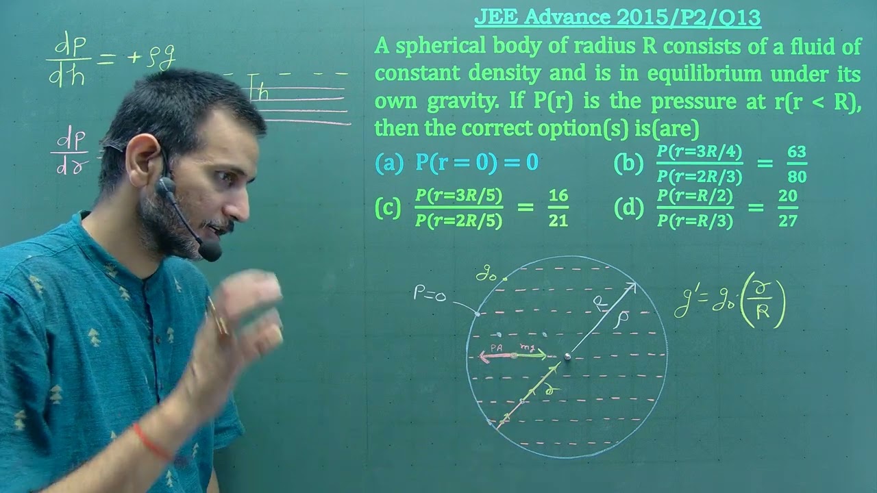 JEE Advance 2015 || P2/Q3 || Fluid ||  Olympiad Training ||