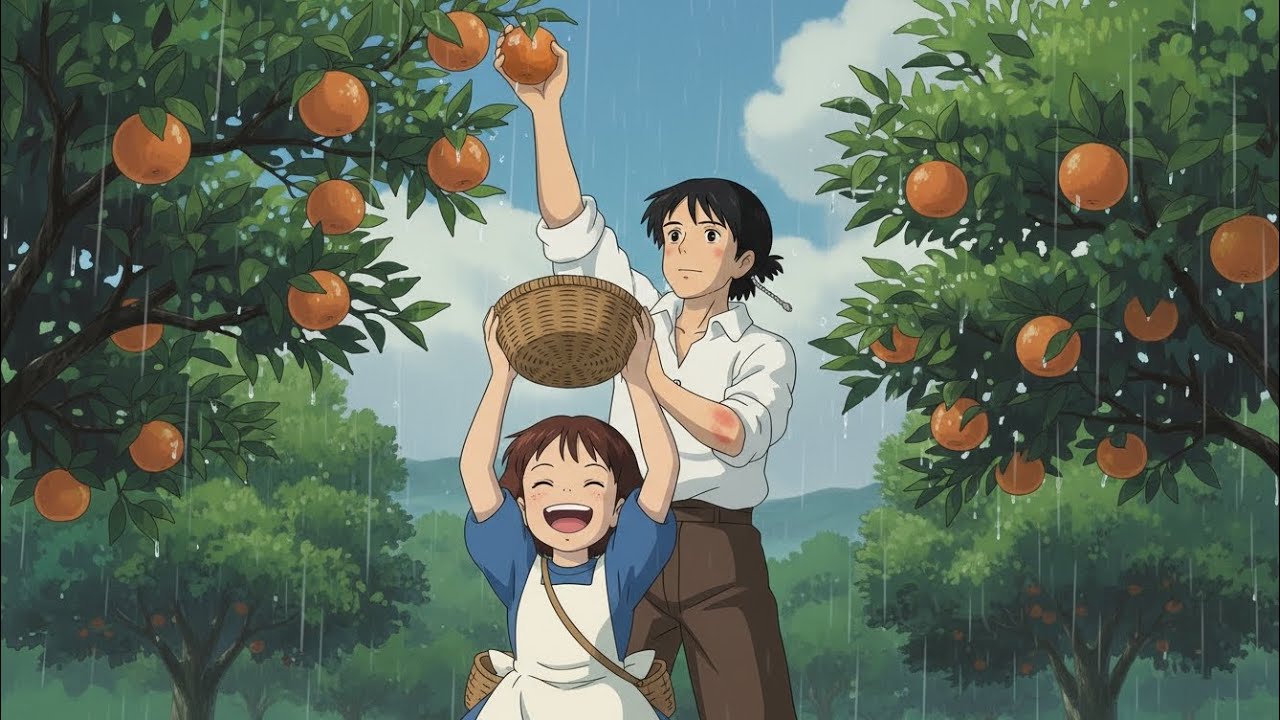 ASMR: Harvesting Oranges & Making Brandy | Ghibli Style
