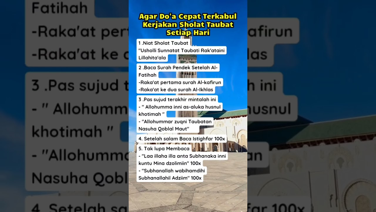 Kerjakan Sholat Taubat agar Do'a Cepat Terkabul  