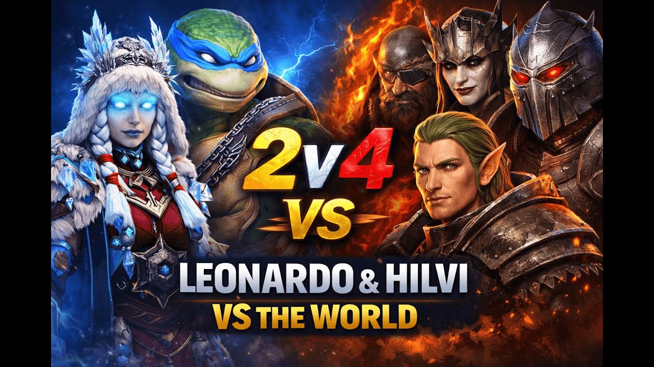 Hilvi & Leornado vs the World #1 | 2v4 Arena | Raid Shadow Legends