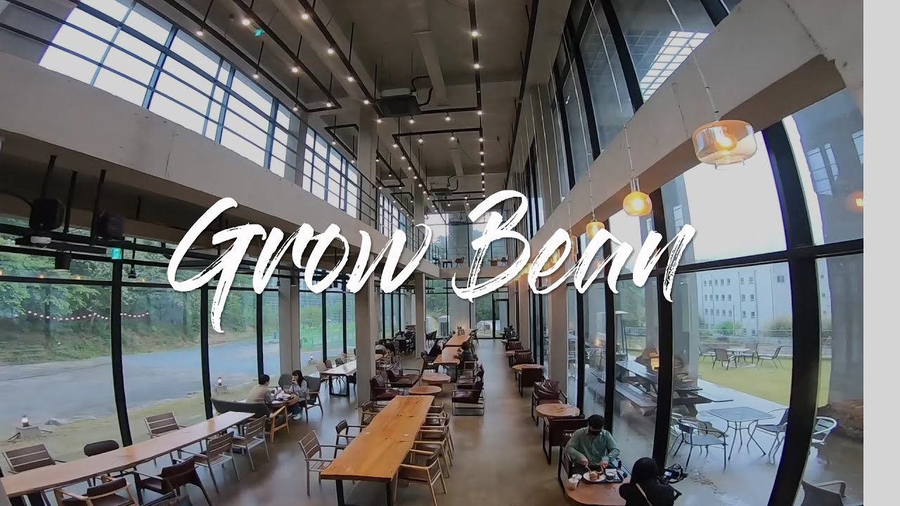초대형카페 청주 그로우빈 실내 드론촬영 Korea famous coffee drone video