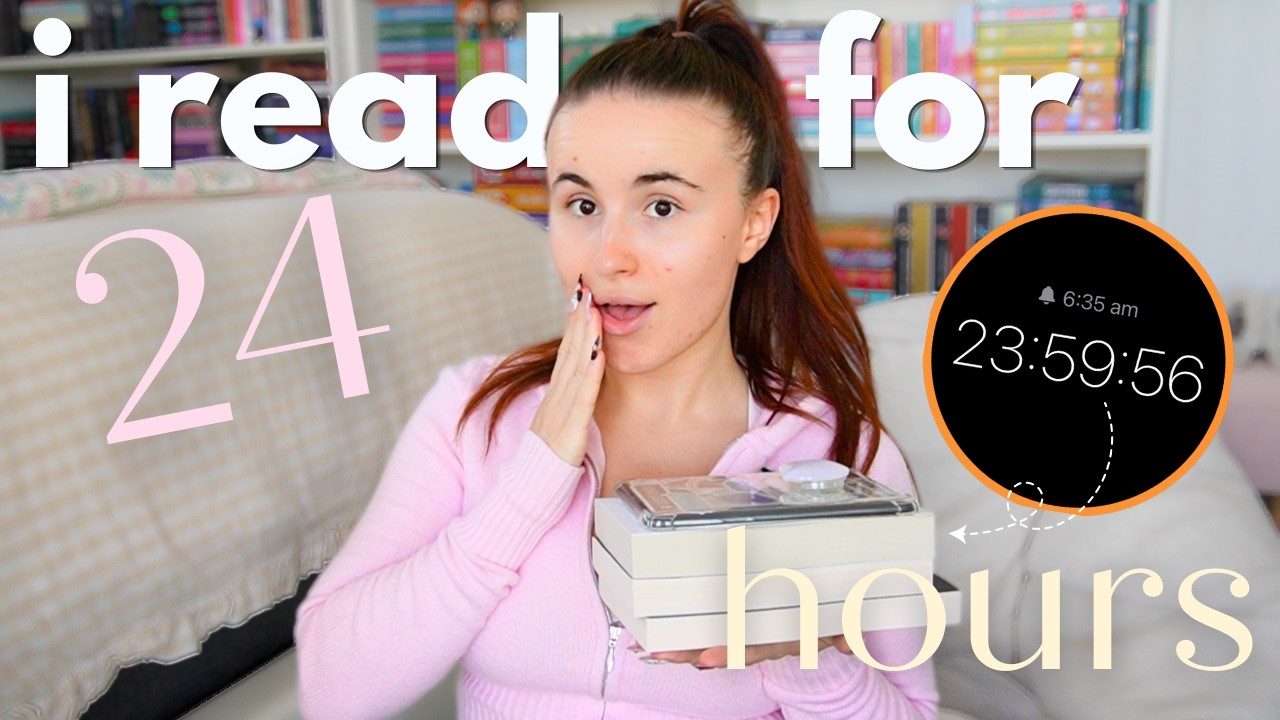 i read for 24 hours straight...again (spoiler free reading vlog) 🌸📖🫧🎬