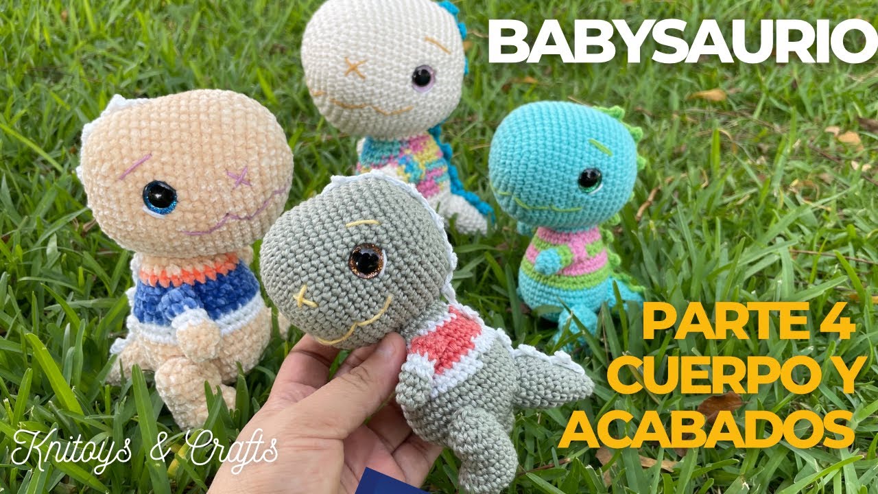 El AMIGURUMI más tierno y rápido de TEJER: BABYSAURIO - CROCHET PRINCIPIANTE - Parte 3 CUERPO