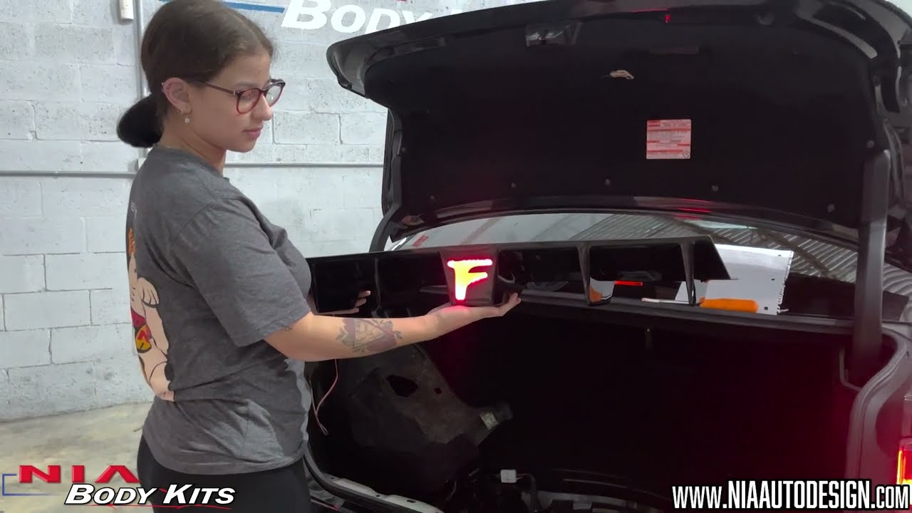 How to Install: NIA Body Kits Lexus GSF 2016-20 NIA Rear Diffuser 4th brake light