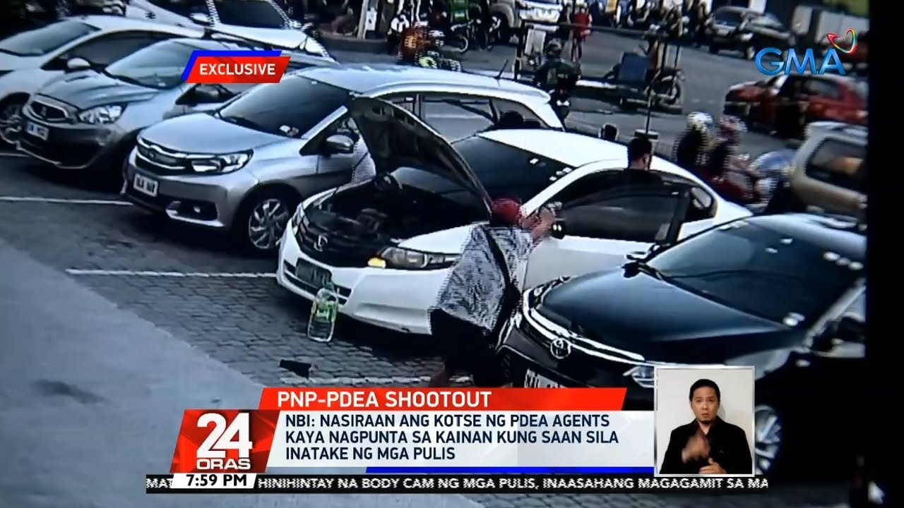 CCTV captures actual shooting between QC cops, PDEA agents | 24 Oras