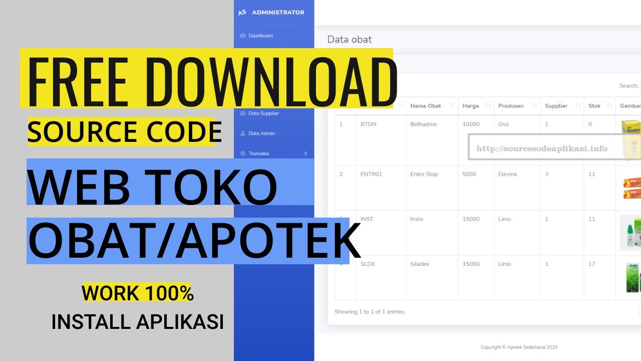 Aplikasi Kelola Apotek & Cara Installasi - Free Download Source Code! FREE SOURCE CODE