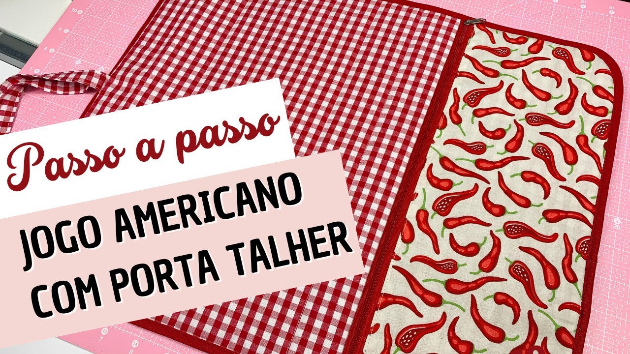 PASSO A PASSO l JOGO AMERICANO COM PORTA TALHER #artesanato  #passoapasso  #costuracriativa
