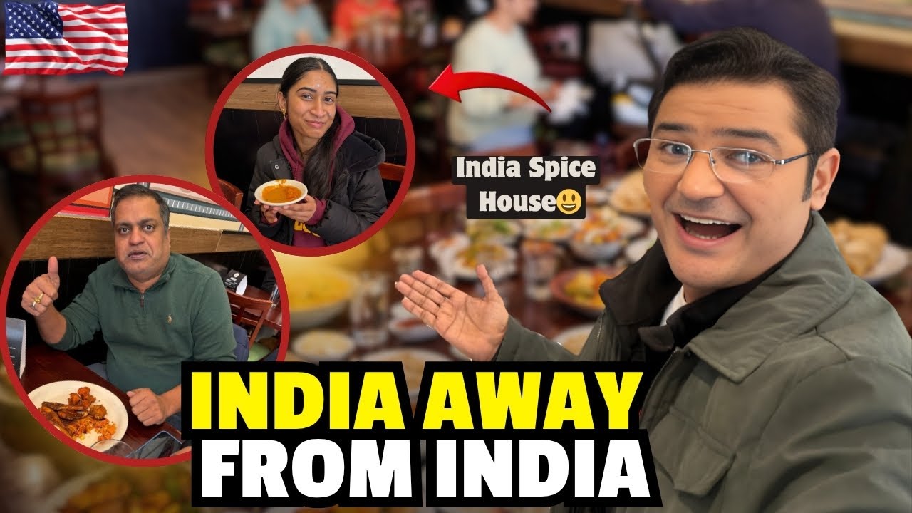 India Away From India 🇮🇳🇺🇸Indian friends' Party at India Spice House in America! #americawithstephen